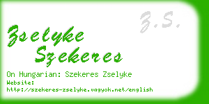 zselyke szekeres business card